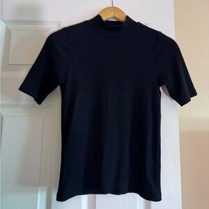 Marine Layer Ribbed Mock Neck Top